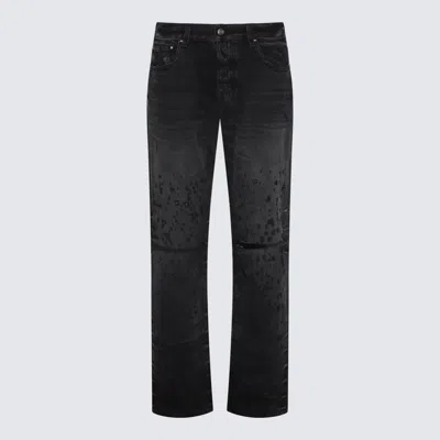 Amiri Black Cotton Denim Jeans In Faded Black