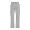Amiri Striped Cotton Carpenter Pant In Grey