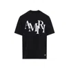 Amiri Cotton Staggered Logo T-shirt Men In Black