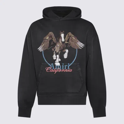 Amiri Vintage Wash Pegasus Os Hoodie In Black