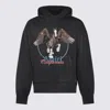 Amiri Graphic Print Hooded Sweater Kangaroo Pocket In Black