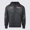 Amiri Hooded Sweatshirt With Front Pocket And Palm Tree Motif In Black