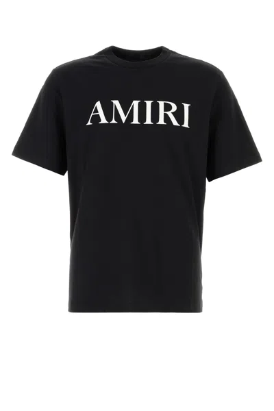 Amiri Cotton T-shirt With Logo Print In Black