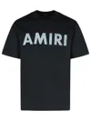 Amiri Black Cotton T-shirt With Bold Logo Statement