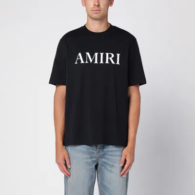 Amiri Black Cotton T-shirt With Logo