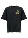 Amiri Crystal Cobra Embellished Printed Cotton-blend Jersey T-shirt In Black
