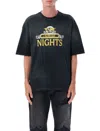 Amiri Night Graphic Print Crew Neck Short Sleeves In Black