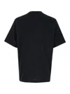 Amiri Black Crewneck T-shirt With Logo Embroidery On The Front In Cotton Man In Black