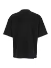 Amiri Black Crewneck T-shirt With Logo Lettering Print On The Front In Cotton Man