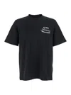 Amiri Black Crewneck T-shirt With Logo Lettering On The Front And Maxi Logo Print On The Rear In Cotton Ma In Black