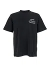 Amiri Black Crewneck T-shirt With Logo Lettering On The Front And Maxi Logo Print On The Rear In Cotton Ma In Black