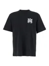 Amiri Pool Cue Black Crewneck T-shirt With Logo Detail On The Front And Maxi Logo Print On The Rear In Cot