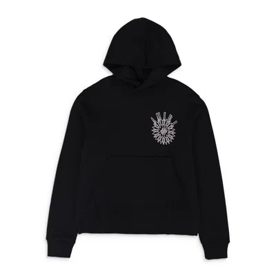 Amiri Crystal-embellished Hoodie In Black