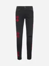 Amiri Men Black Denim Ma Quad Applique Skinny Jeans