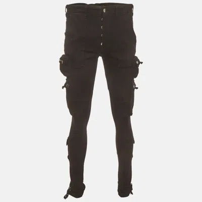 Pre-owned Amiri Black Denim Tactical Cargo Pants S