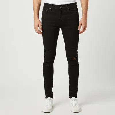 Pre-owned Amiri Black Distressed Denim Skinny Jeans M/waist 32"