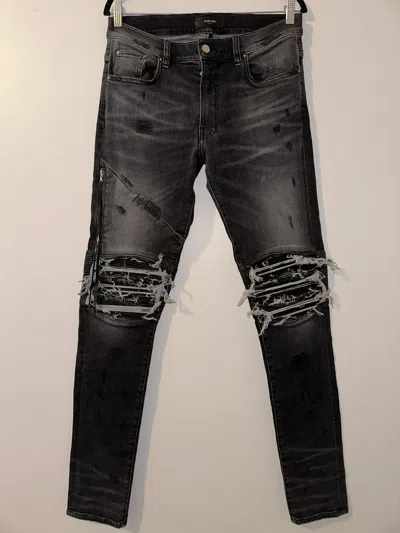 Pre-owned Amiri Black Distressed Jeans