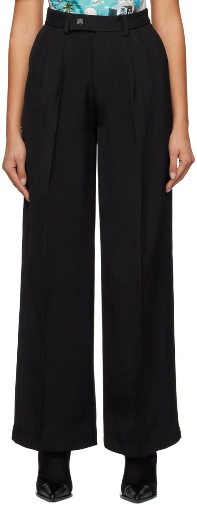 Amiri Black Double Pleated Trousers