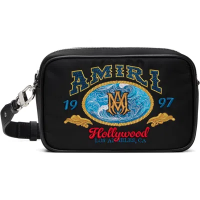 Amiri Black Embroidered Logo Camera Bag