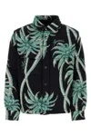 Amiri Twisted Palms Tapestry Overshirt In Multicolor