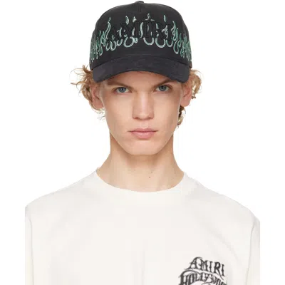 Amiri Black Flames Baseball Cap