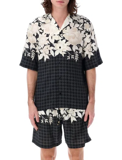 AMIRI BLACK GARDEN CAMP SHIRT