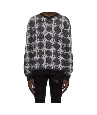 Amiri Black & Gray Ma Quad Sweater