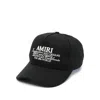 Amiri Spirit Black Baseball Cap With Logo Embroidery On The Front In Cotton Man
