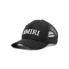 Amiri Black Baseball Cap With Logo Lettering On The Front And Mehs Panels In Black