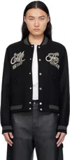 Amiri Hollywood Music Club Bomber Jacket In Black