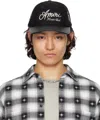 Amiri Hollywood Music Club Wool Blend Adjustable Baseball Cap In Black