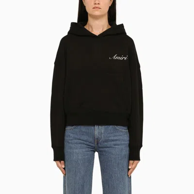 AMIRI STAY WARM AND STYLISH WITH THIS BLACK COTTON HOODIE FOR WOMEN