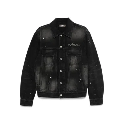 AMIRI AMIRI BLACK JACKETS - DENIM JACKETS MEN