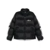 Amiri Bones Patch High Collar Puffer Jacket In Black