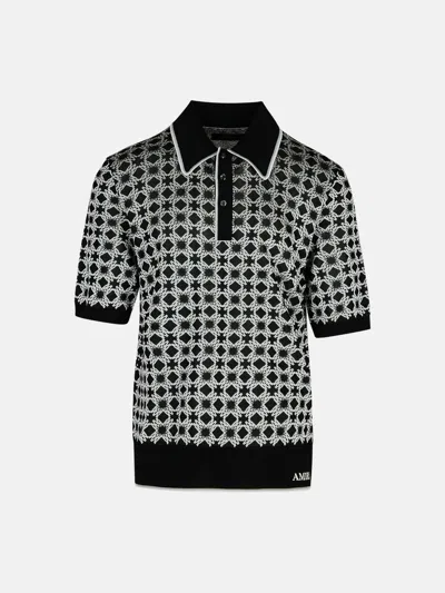 Amiri Black Jacquard Polo Shirt
