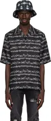 Amiri Black Jazz Band Bowling Shirt In Black