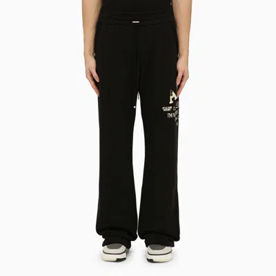 Amiri Black Jogging Trousers With Logo Men