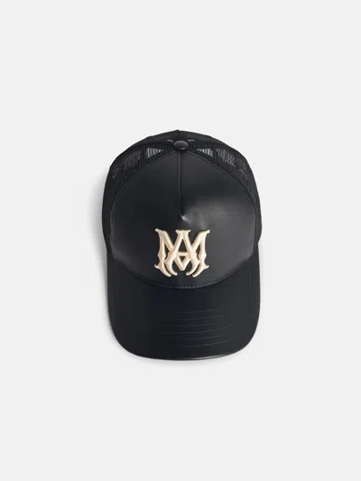 Amiri Black Leather Cap