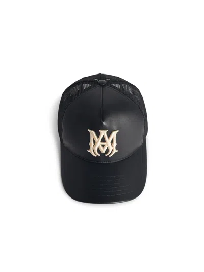AMIRI AMIRI BLACK LEATHER CAP MEN