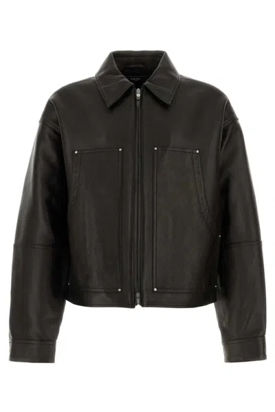 Amiri Black Leather Jacket