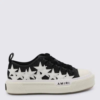 Amiri Black Leather Stars Court Sneakers In Multi