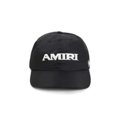 AMIRI MEN BLACK LOGO BASEBALL HAT, ONESIZE LUXURY HATS FOR MEN DARVEYS