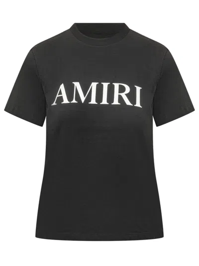 Amiri Black Logo Crew Neck T-shirt