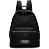 Amiri Black Logo Patch Nylon Backpack In Black