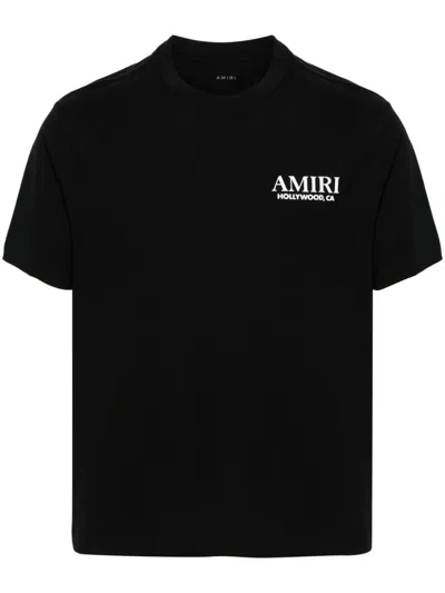 Amiri Bones Stacked Cotton T-shirt In Schwarz