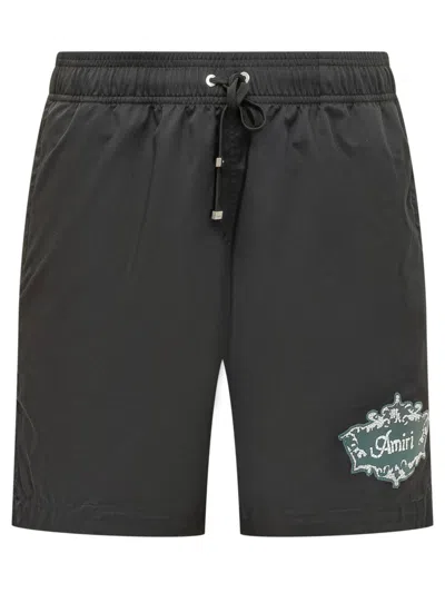 Amiri Black Logo Swimwear