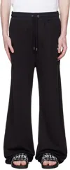 Amiri Black Lounge Track Sweatpants In Black