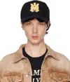 Amiri Black Ma Canvas Cap In Black