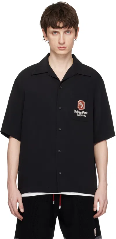 Amiri Black 'ma Chateau' Camp Shirt