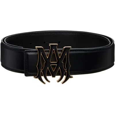 Amiri Black 'ma' Core Logo Belt